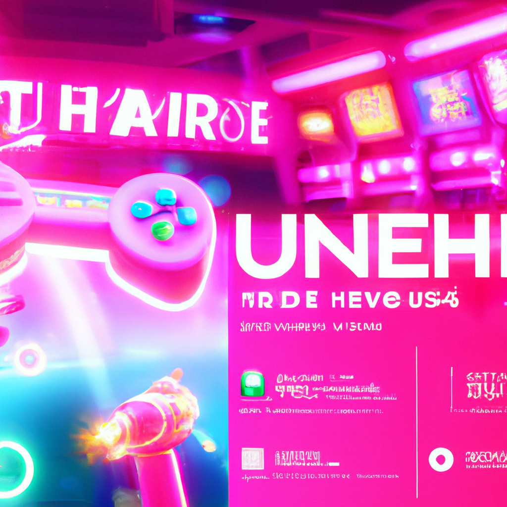 colorful arcade montage with players and HUD